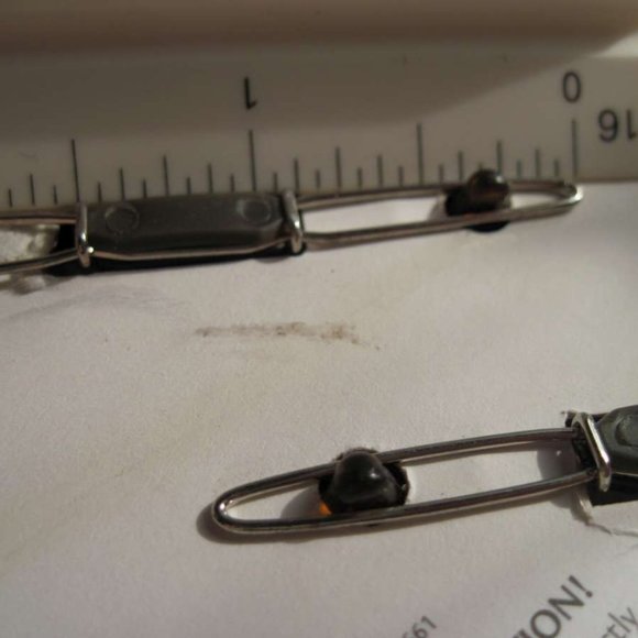 2 Black Plastic Oval Goody Stay Put Slide Proof Hold Hair Barrettes Secure Tight - Picture 10 of 11